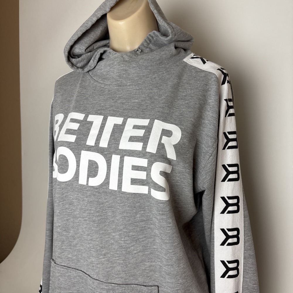 Better Bodies Hoodie Sweatshirt Bodybuilding Oversized Size S gray *flaw* gym - Picture 3 of 12